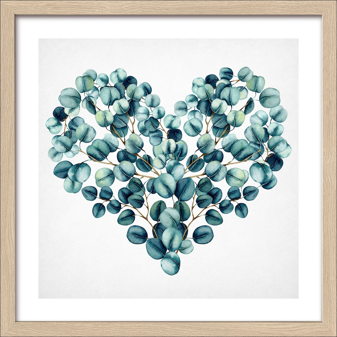 PRO ART Slim-Scandic Bild EUCALYPTUS HEART 33 x 33 cm Rahmen mehrfarbig