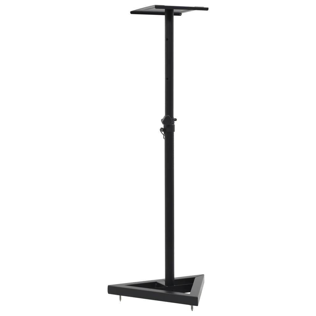 vidaXL Luidsprekerstandaards, 2 stuks, zwart, staal
