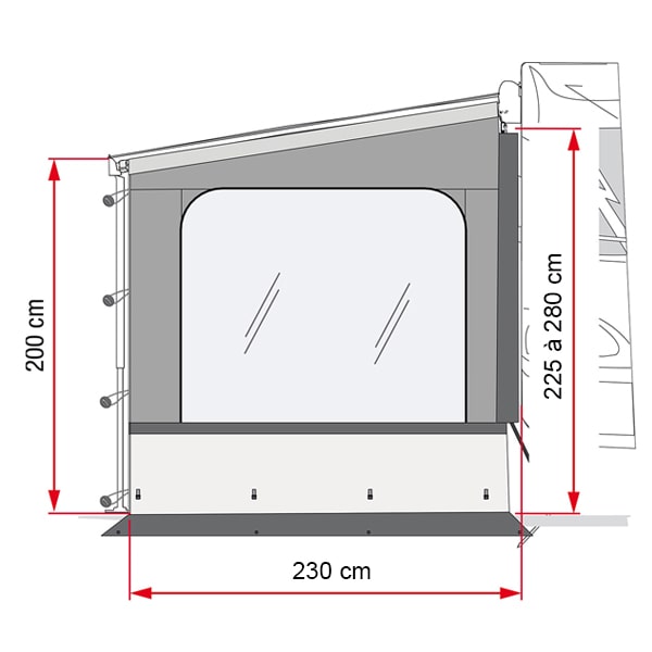 Paroi latérale Fiamma SIDE W PRO