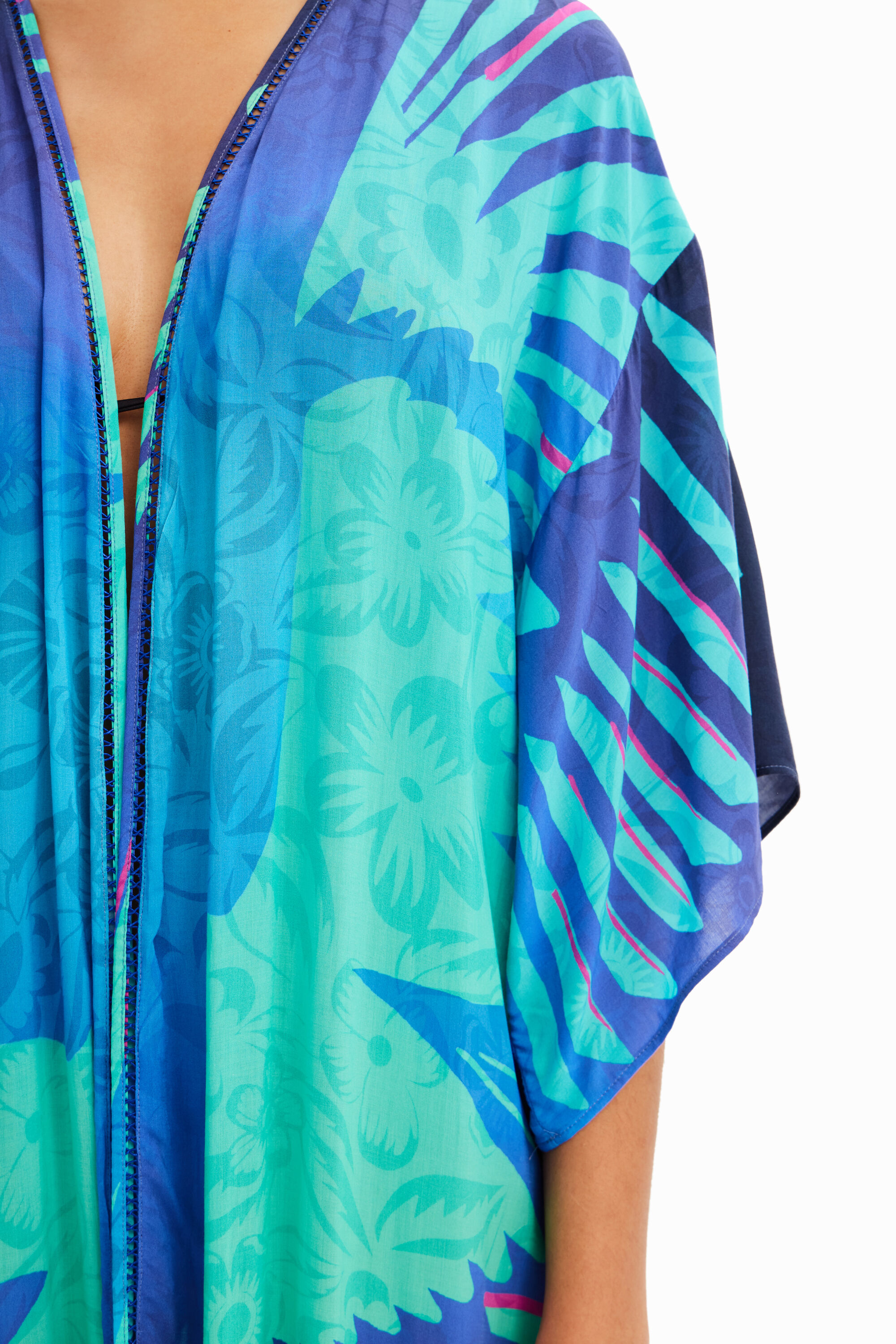 Kimono ouvert tropical