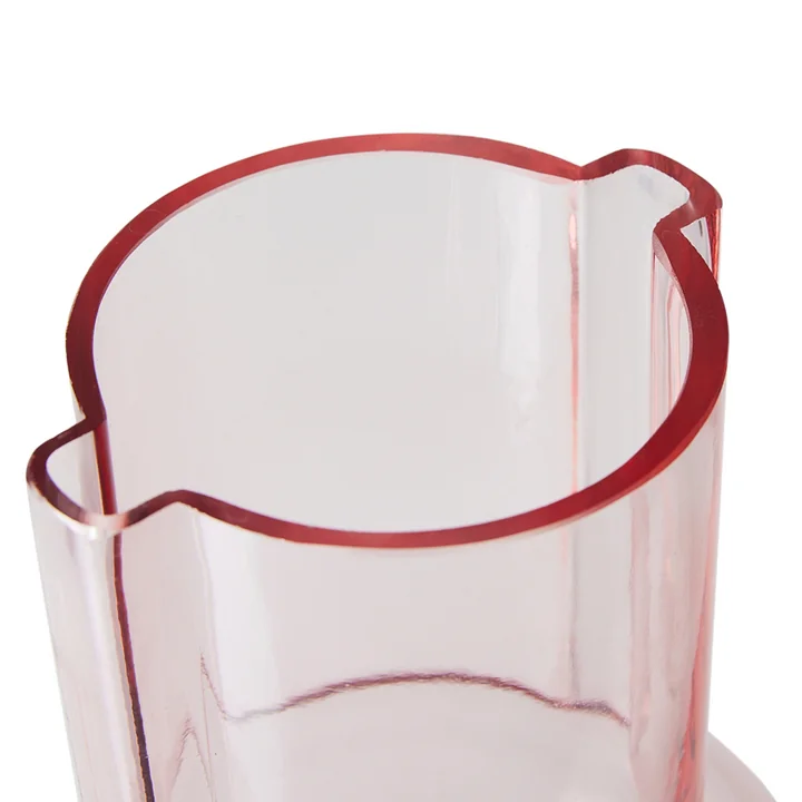 HKliving - Glas Vase, pink milky