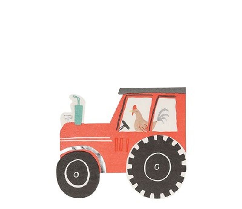 Meri Meri Servietter, Bondegård Traktor, 16 stk.