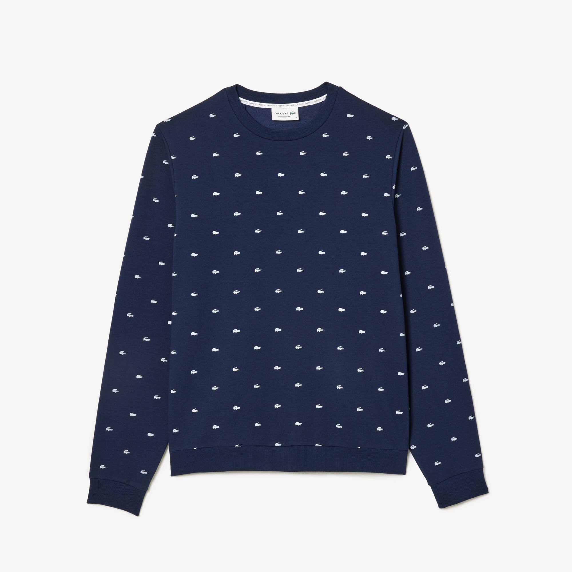 Lounge-Sweatshirt mit Kontrast-Aufdruck Loungewear - Blau - Lacoste - Herren