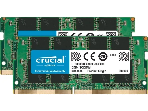 Crucial - DDR4 - sæt - 32 GB: 2 x 16 GB - SO DIMM 260-PIN - 3200 MHz / PC4-25600 - CL22 - 1.2 V - ikke bufferet - ikke-ECC