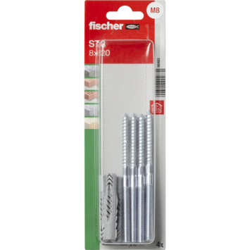 Fischer universele pluggen met stokschroeven STS 8x120 mm