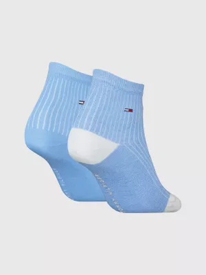 Pacote com 2 pares de meias curtas caneladas
