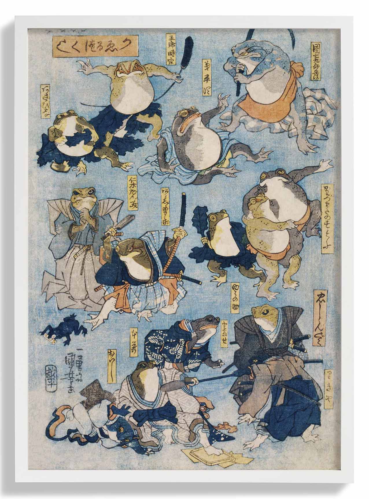 Samurai-Frösche von Utagawa Kuniyoshi