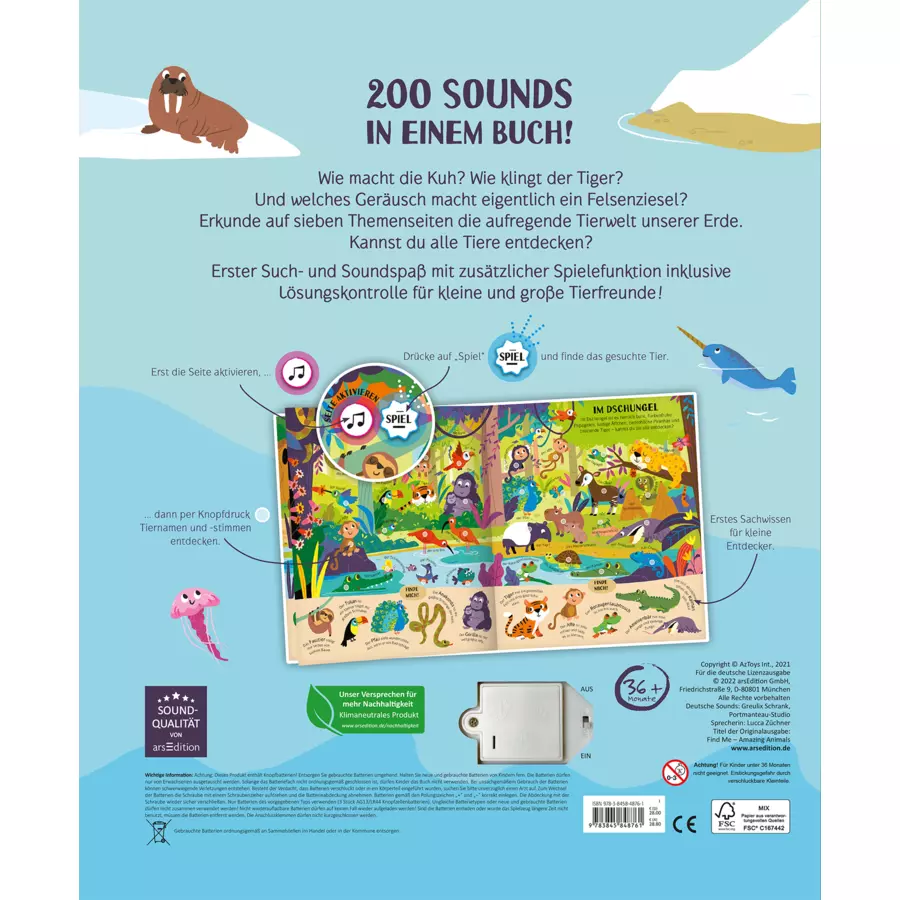 arsEdition Mein riesengroßes Soundbuch Tiere