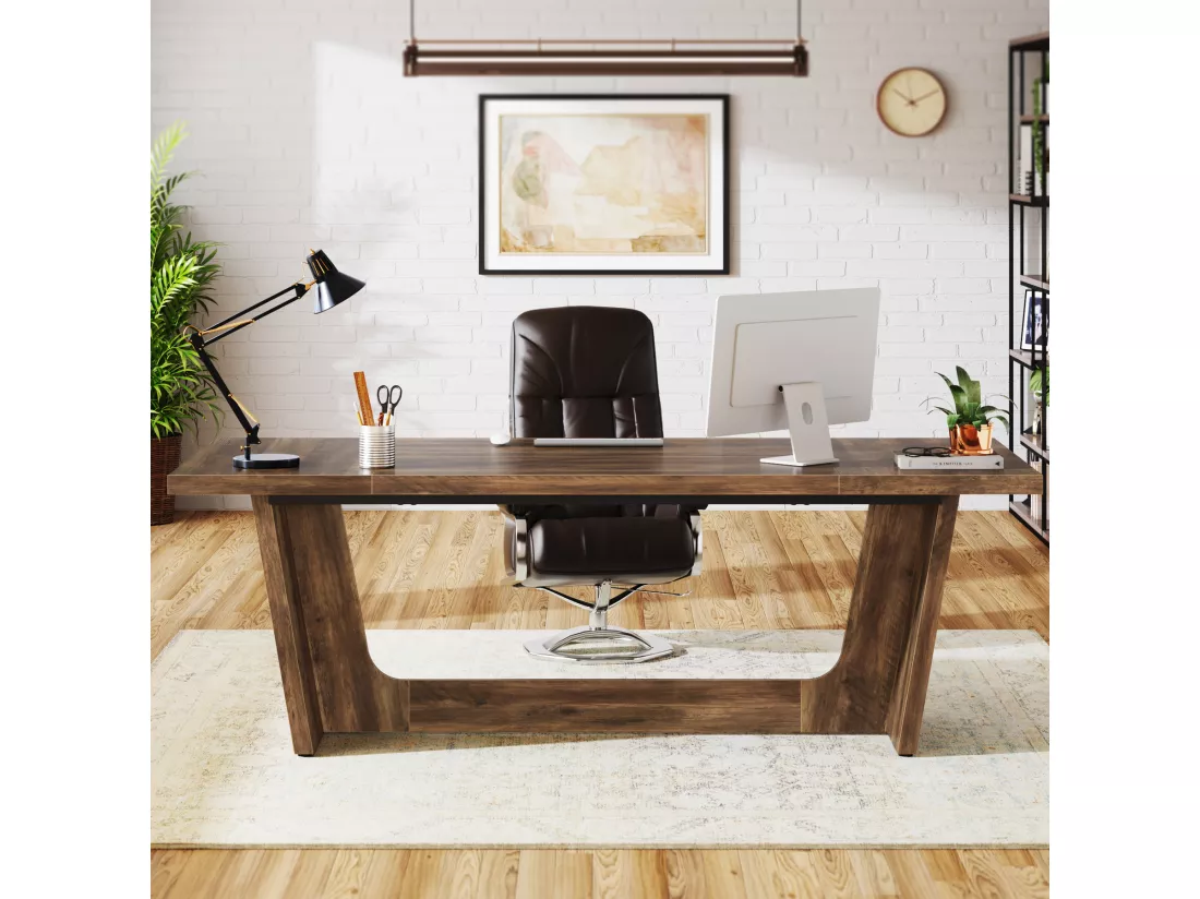 Bureau Informatique, 180 x 79 x 75 cm Bureau pour Ordinateur Portable, Table d’étude, Table d'ordinateur Portable