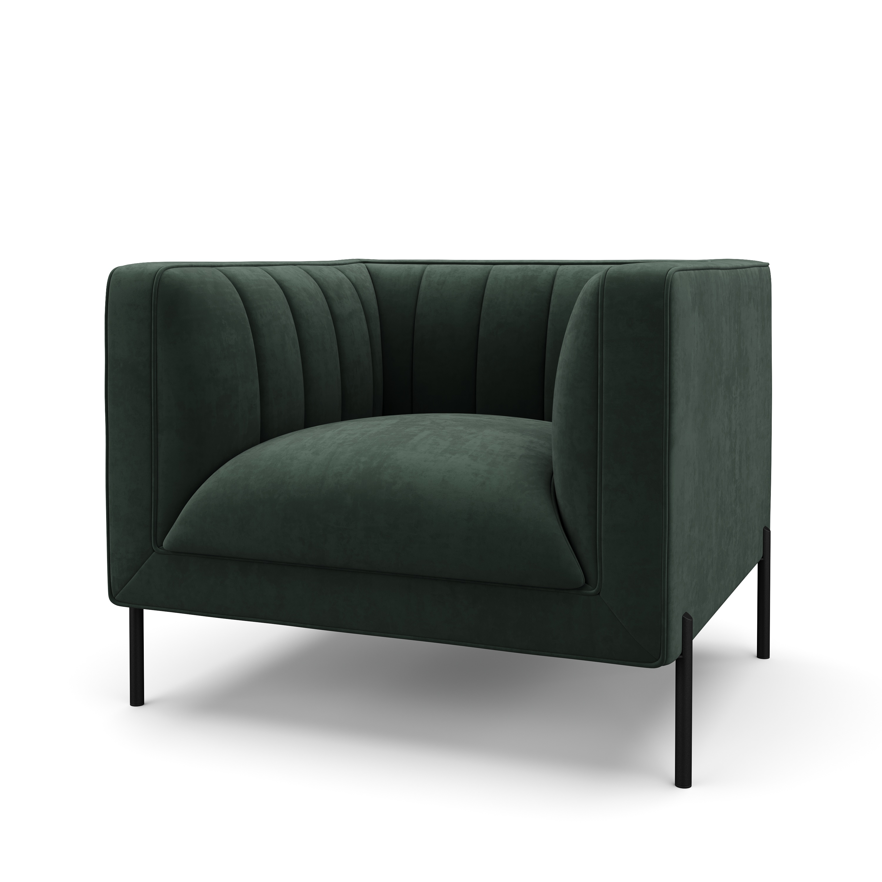 Sofa Set Samt ATTILA dunkelgrün
