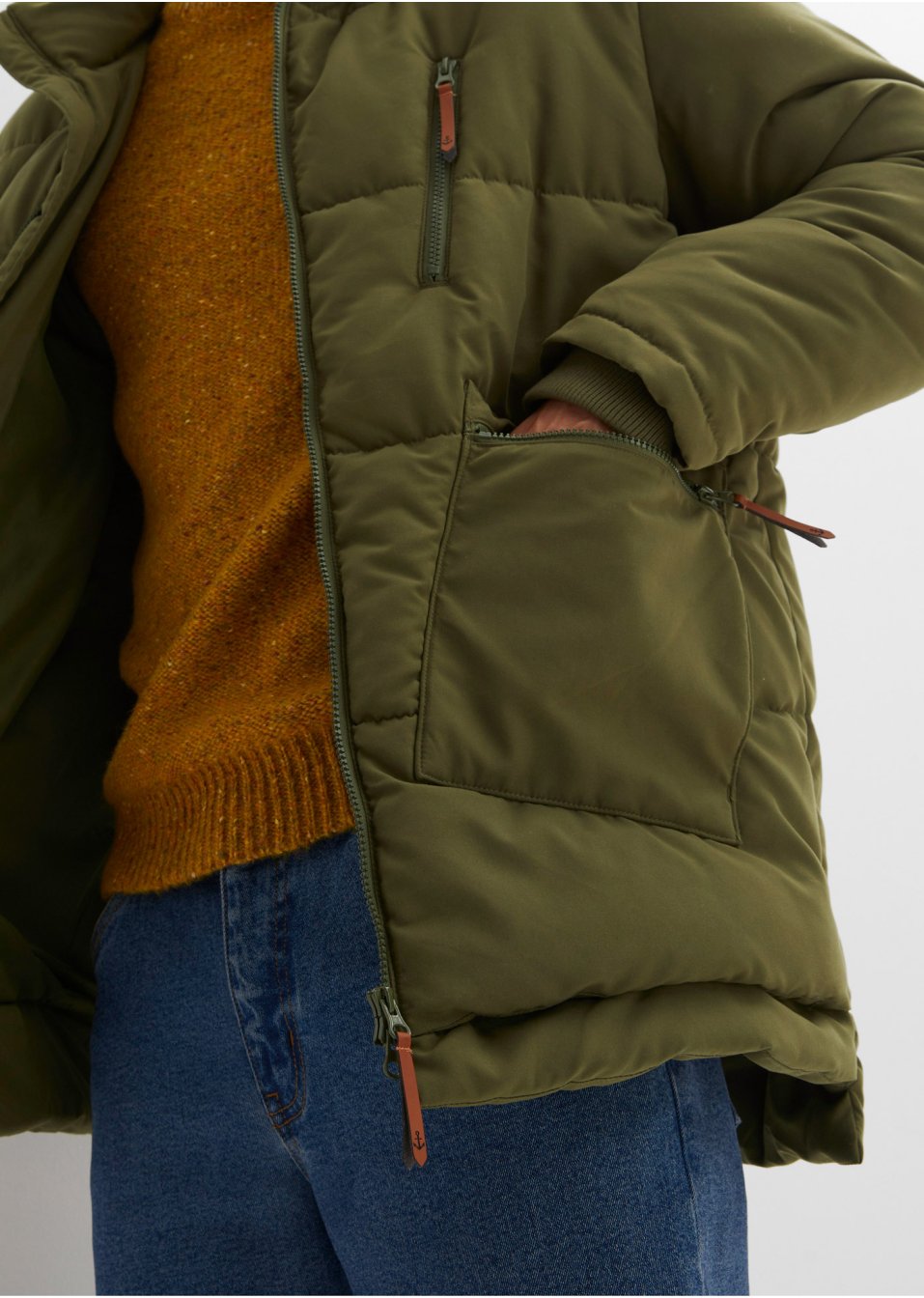 Veste d'hiver oversize avec capuche en polyester recyclé