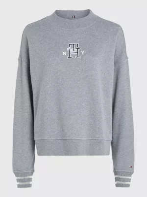 Moletom Varsity Relaxed com Gola Alta