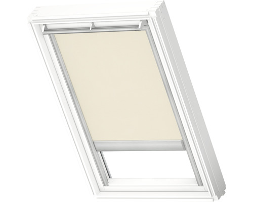 VELUX privacygordijnen, lichtbeige, effen kleur, op zonne-energie, wit frame, RSL C02 1086SWL
