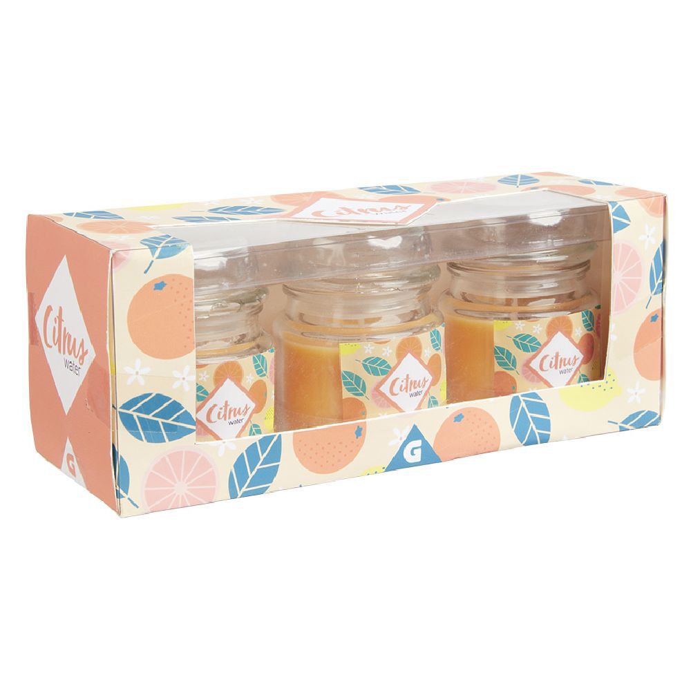 Bougie parfumée dans bocal en verre x3