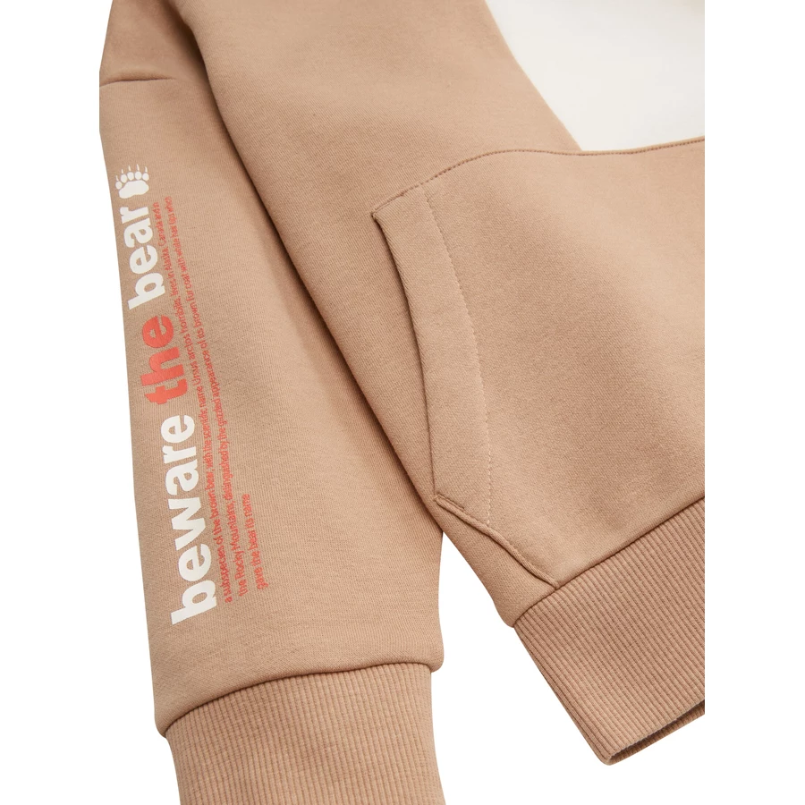 TOM TAILOR Hoodie colorblocking beige