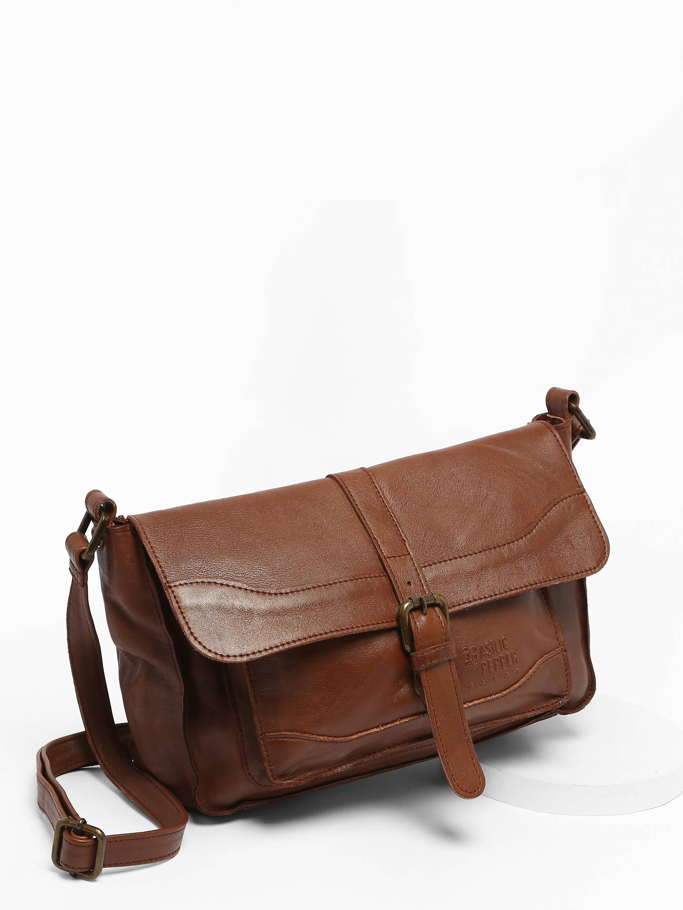 Sac bandoulire Cow cuir BASILIC PEPPER