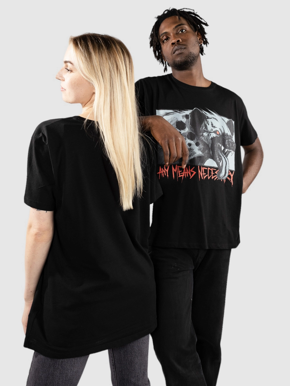 Any Means Necessary Snarl T-Shirt black