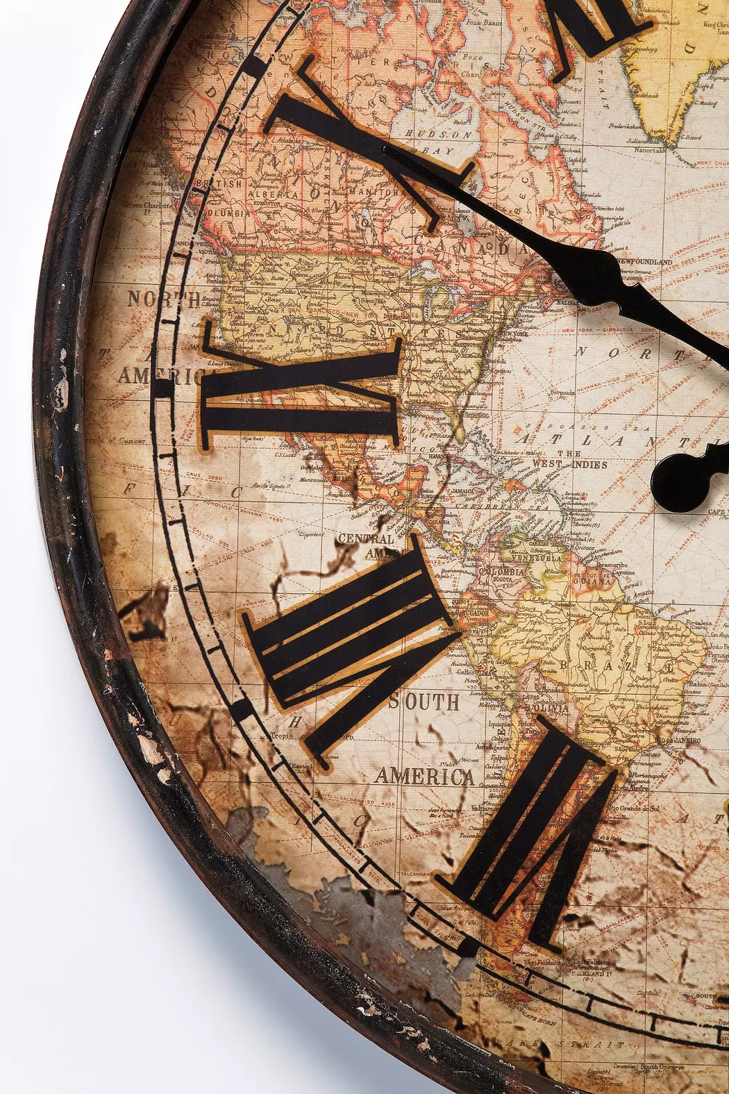 Quarzwanduhr European Map 96 x 76 cm