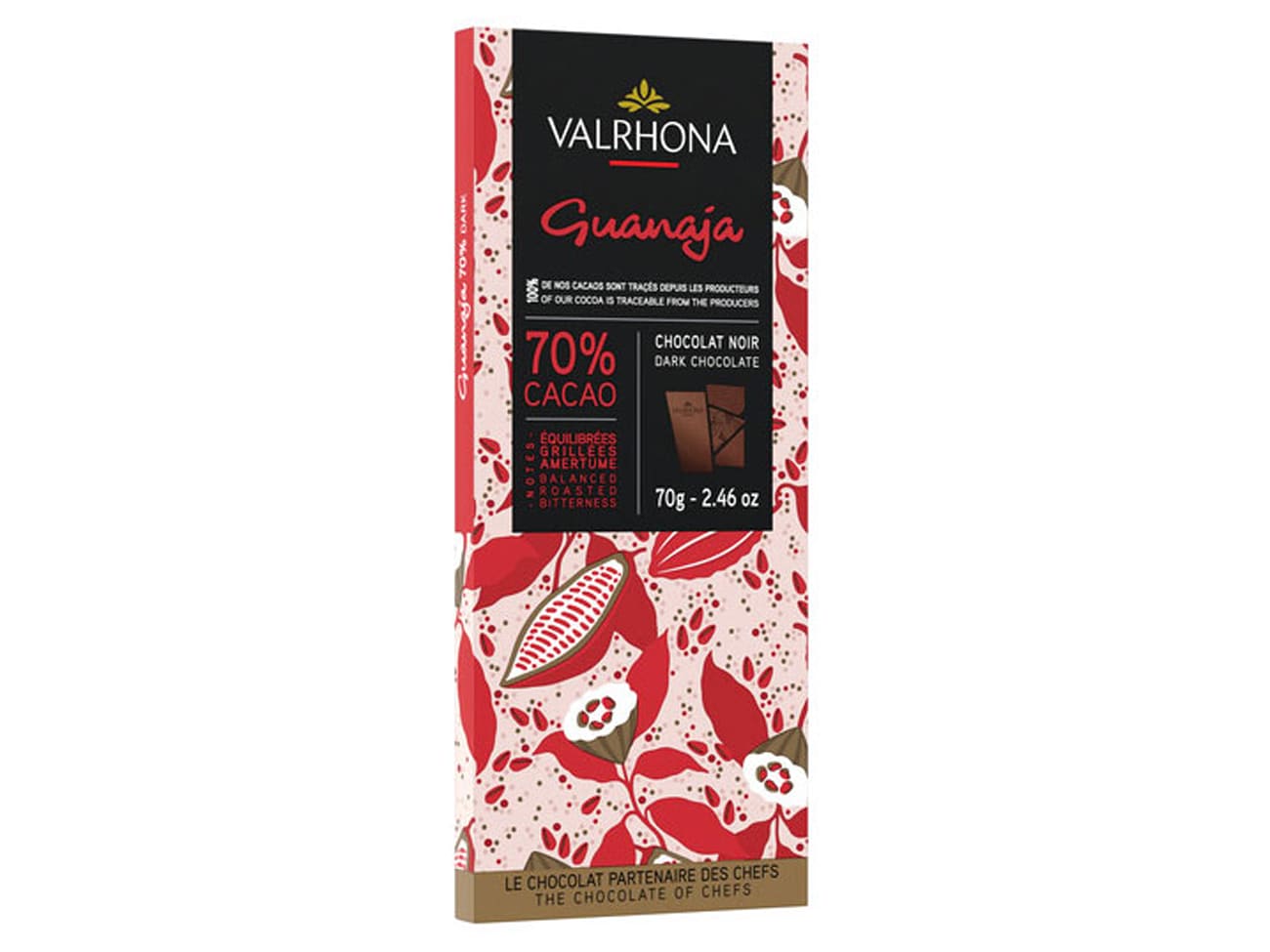 Tablette chocolat noir Guanaja 70% - 70 g - Valrhona