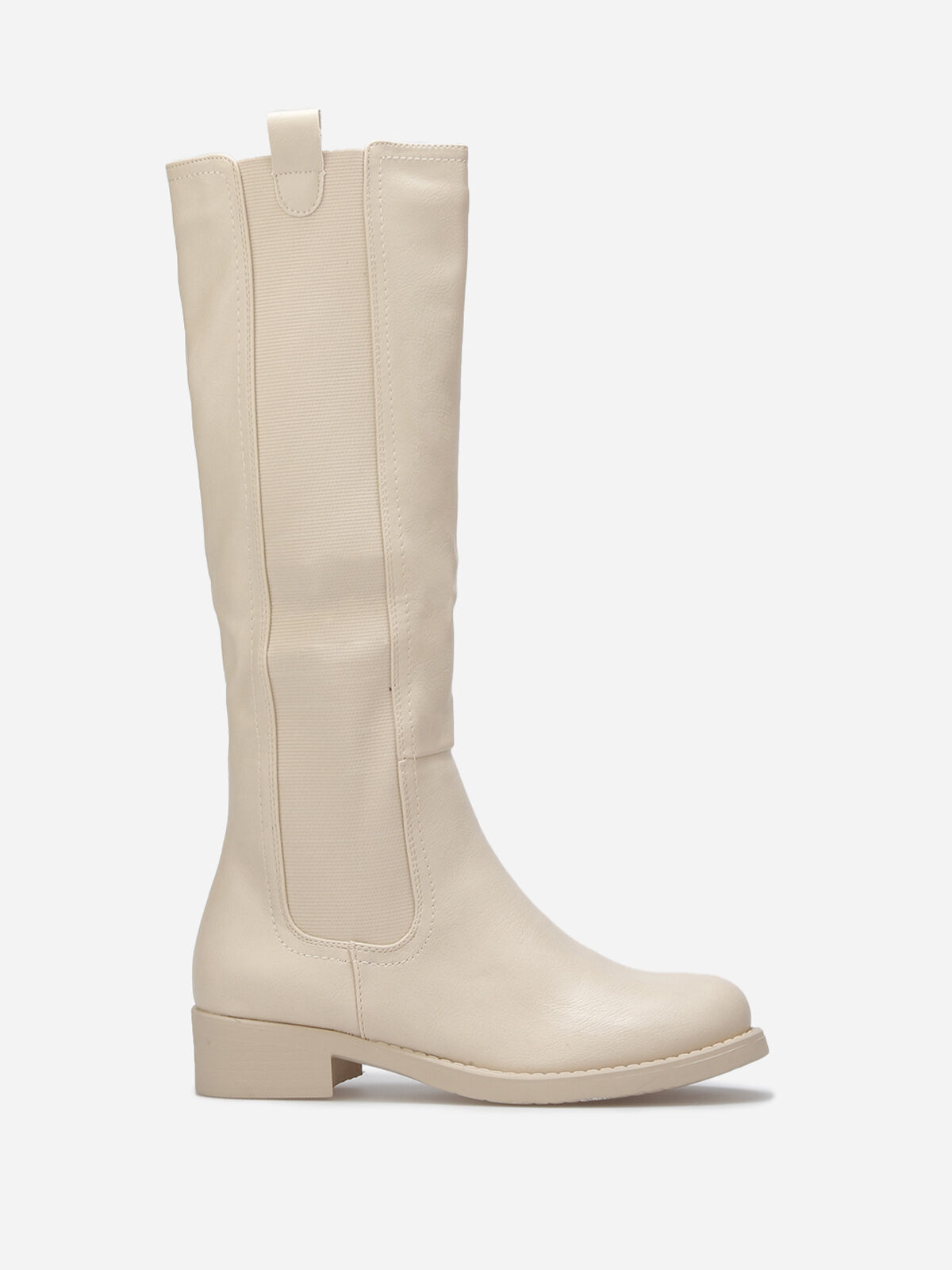 Bottes Chelsea style cavalières- Beige
