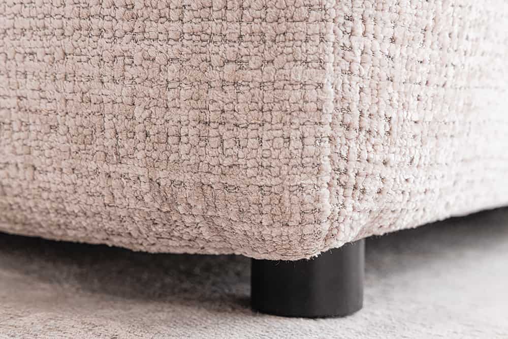 Modernes Ecksofa SIGNATUR 260cm beige Chenille Cremona beidseitig stellbar inkl. Kissen