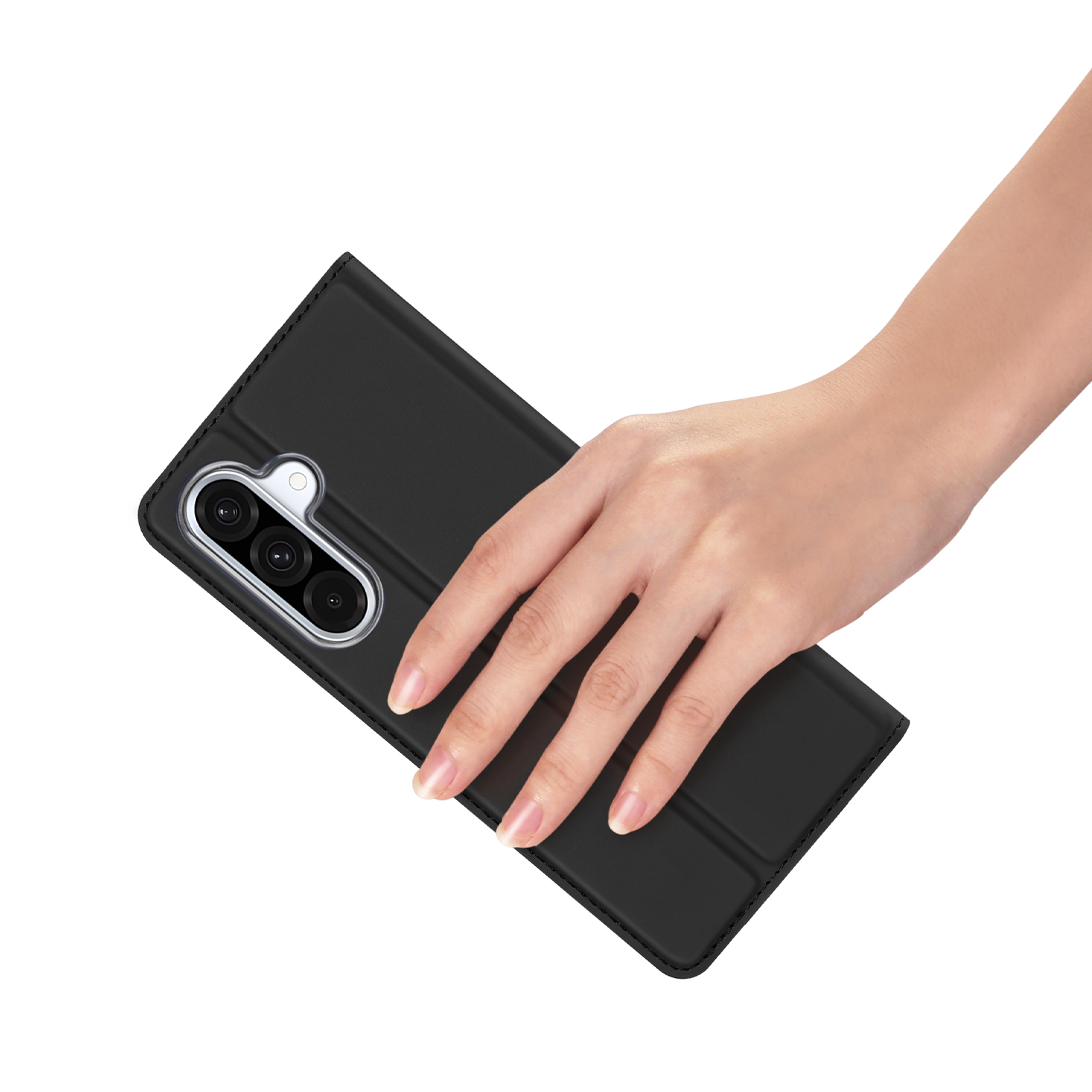 Samsung Galaxy A56 / A36 Flip Wallet Cover Leder Tasche - Schwarz