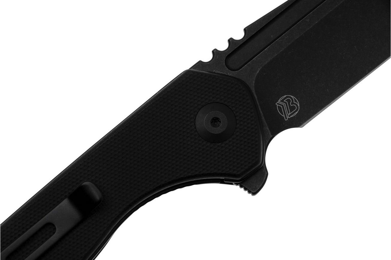 Civivi ExOne C23036-1 Blackwashed Nitro-V, Black G10 zakmes, Brian Brown design