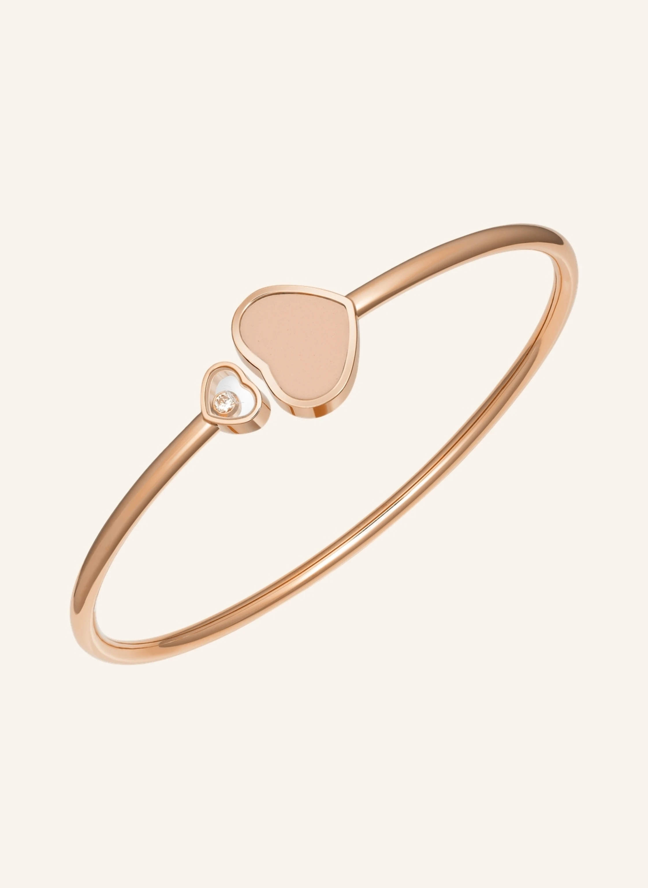 Chopard Armreif HAPPY HEARTS Armreif aus 18 Karat Roségold, Diamanten und rosa Stein