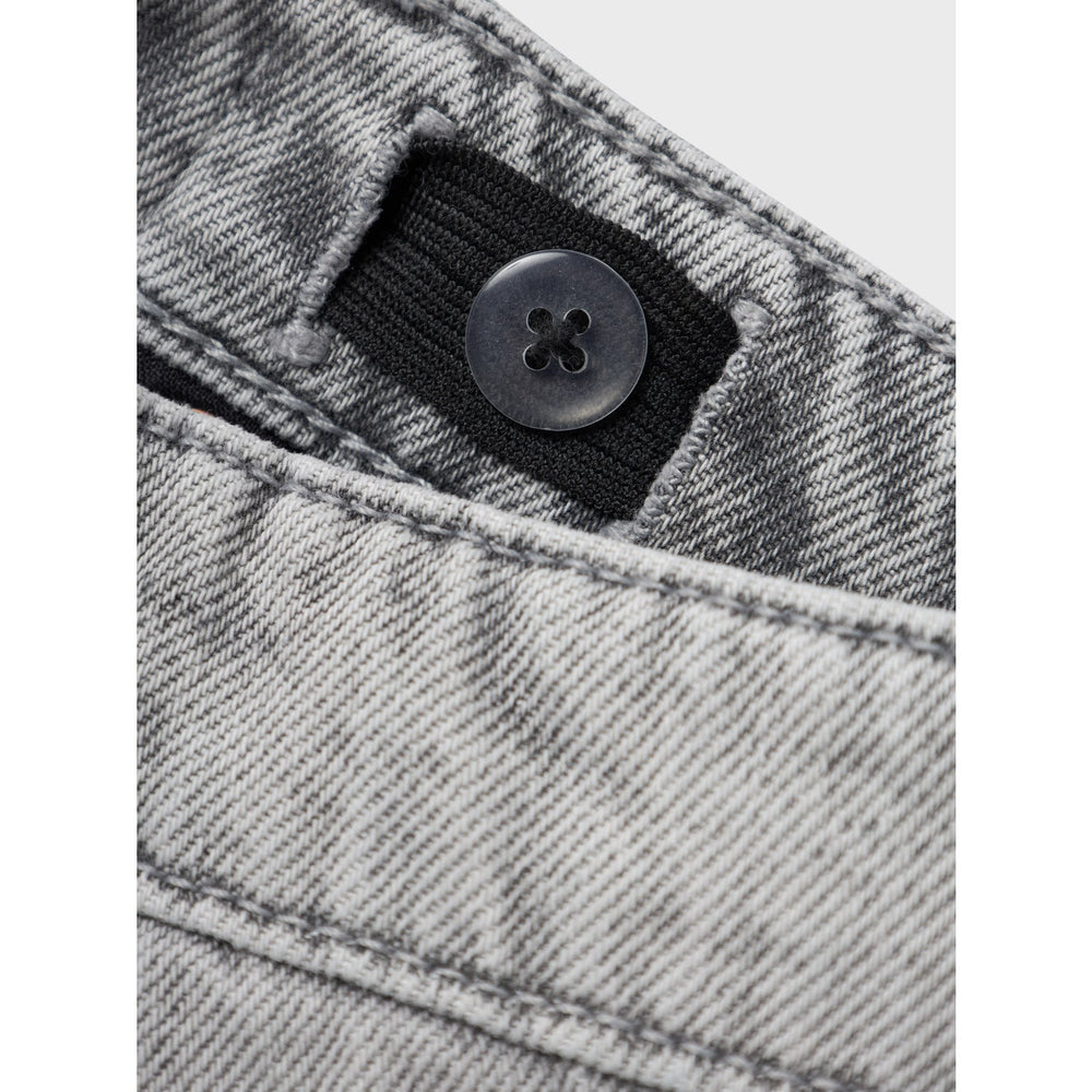 Køb Name It Light Grey Denim Ryan Straight Jeans Noos
