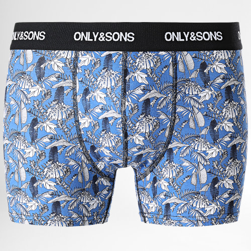 Lot De 3 Boxers Fitz Bleu Bleu Marine