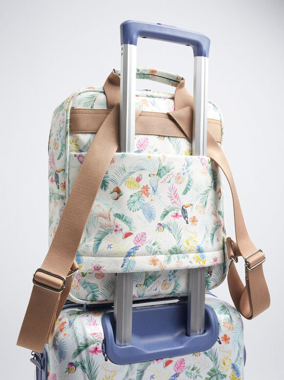 Mochila estampada para laptop de 13 polegadas - Azul