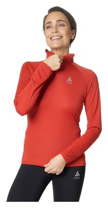 Maillot Manches Longues 1/2 Zip Odlo Essential Femme Rouge