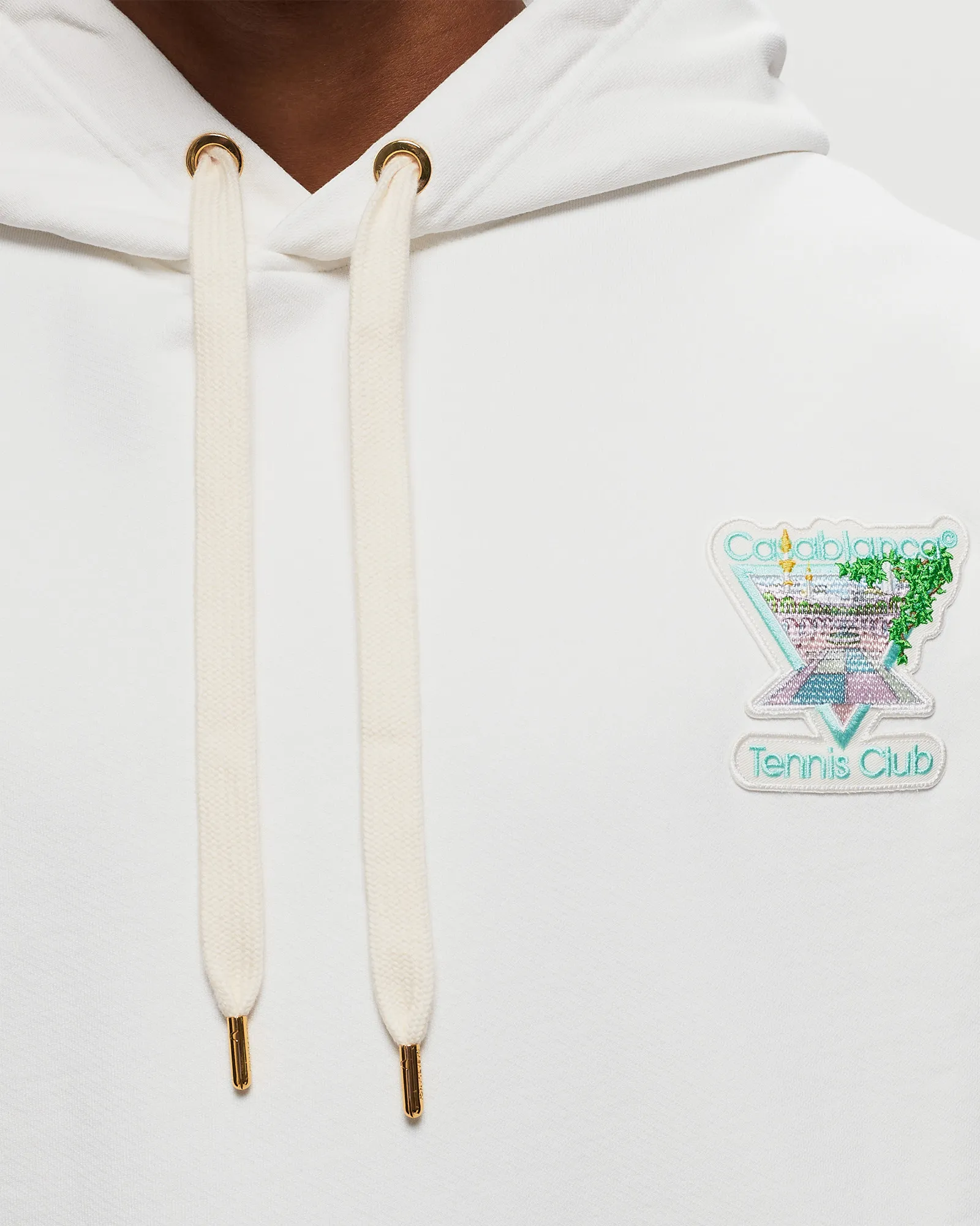 Casablanca TENNIS CLUB ICON PASTELLE UNISEX HOODED SWEATSHIRT