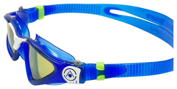 Lunettes de bain Aquasphere Kayenne Bleu foncé/Blanc - Verres Polarisé Vert