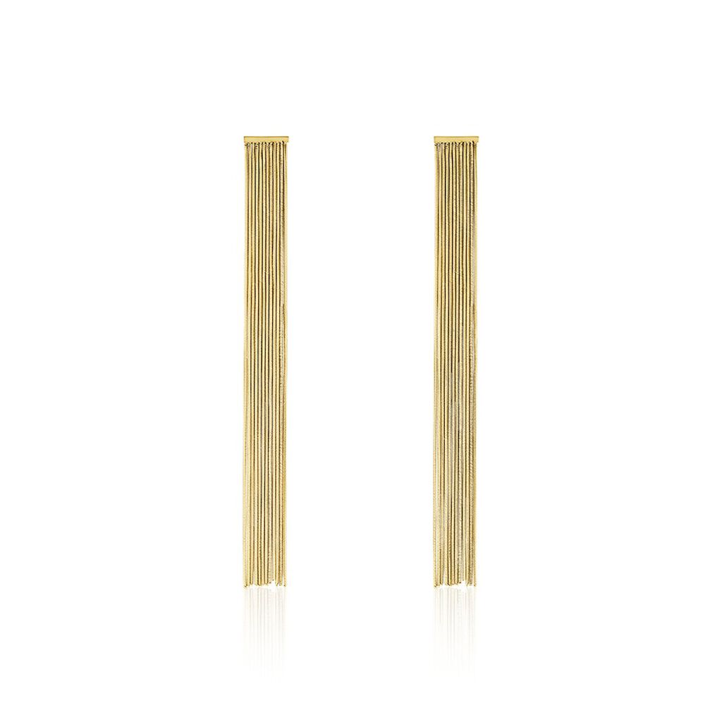 Boucles D'oreilles Pendantes Josephine Acier Doré