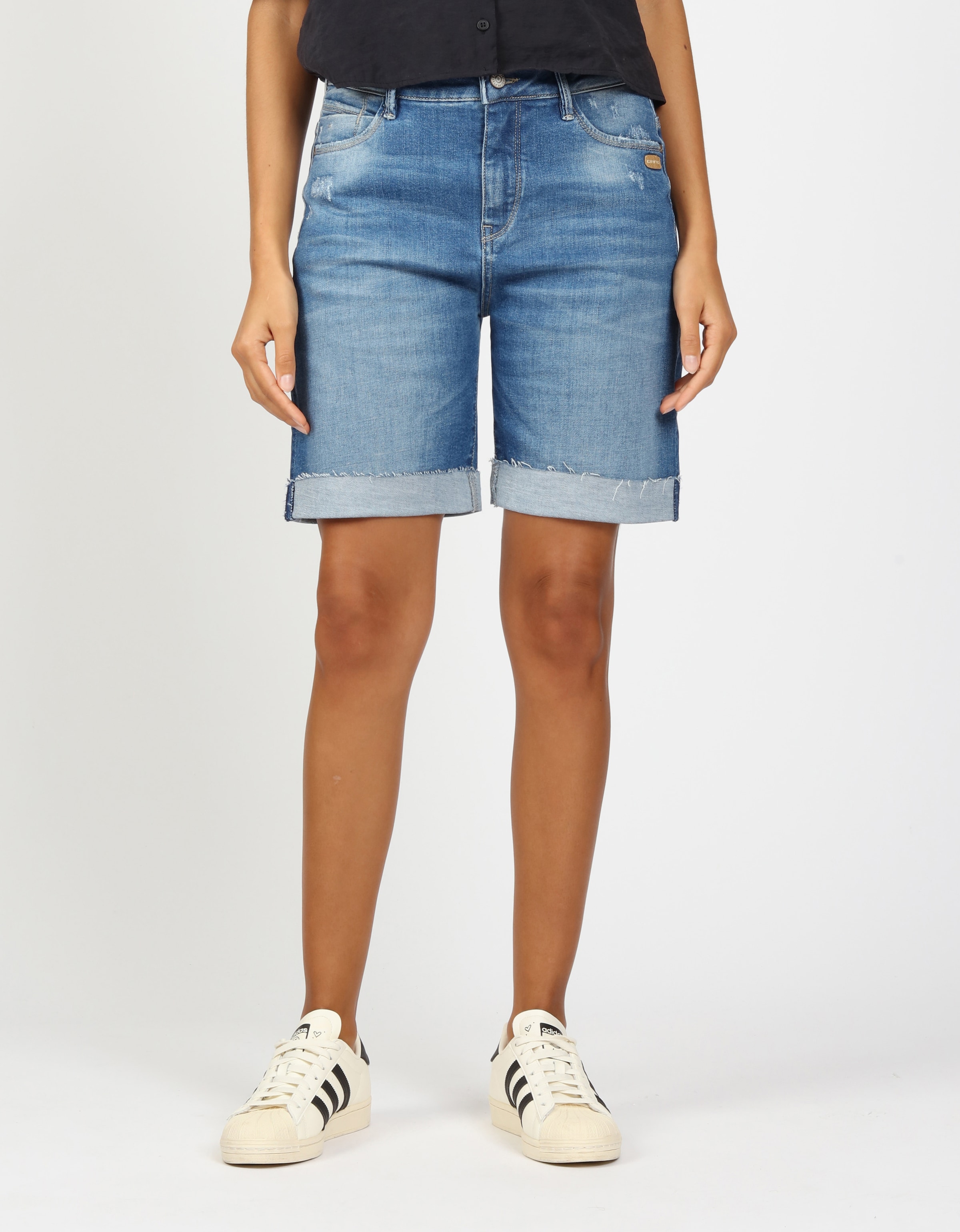 GANG Jeansbermudas »94IDA BERMUDA« mit gekrempeltem Saum