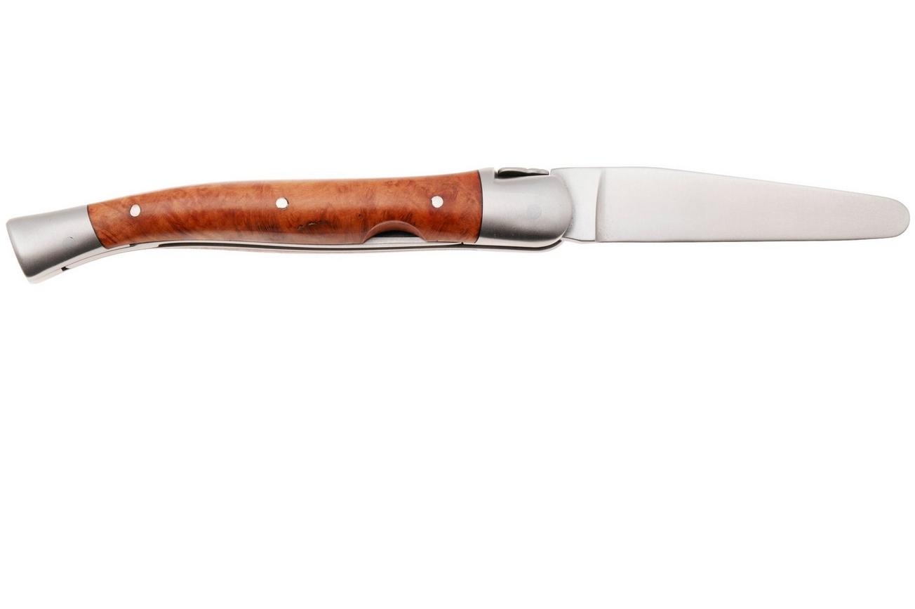 Forge de Laguiole Pipe Tool 9 cm 00004145 Matt Stainless Steel, Stamped Bee, Briar Wood, pijptool