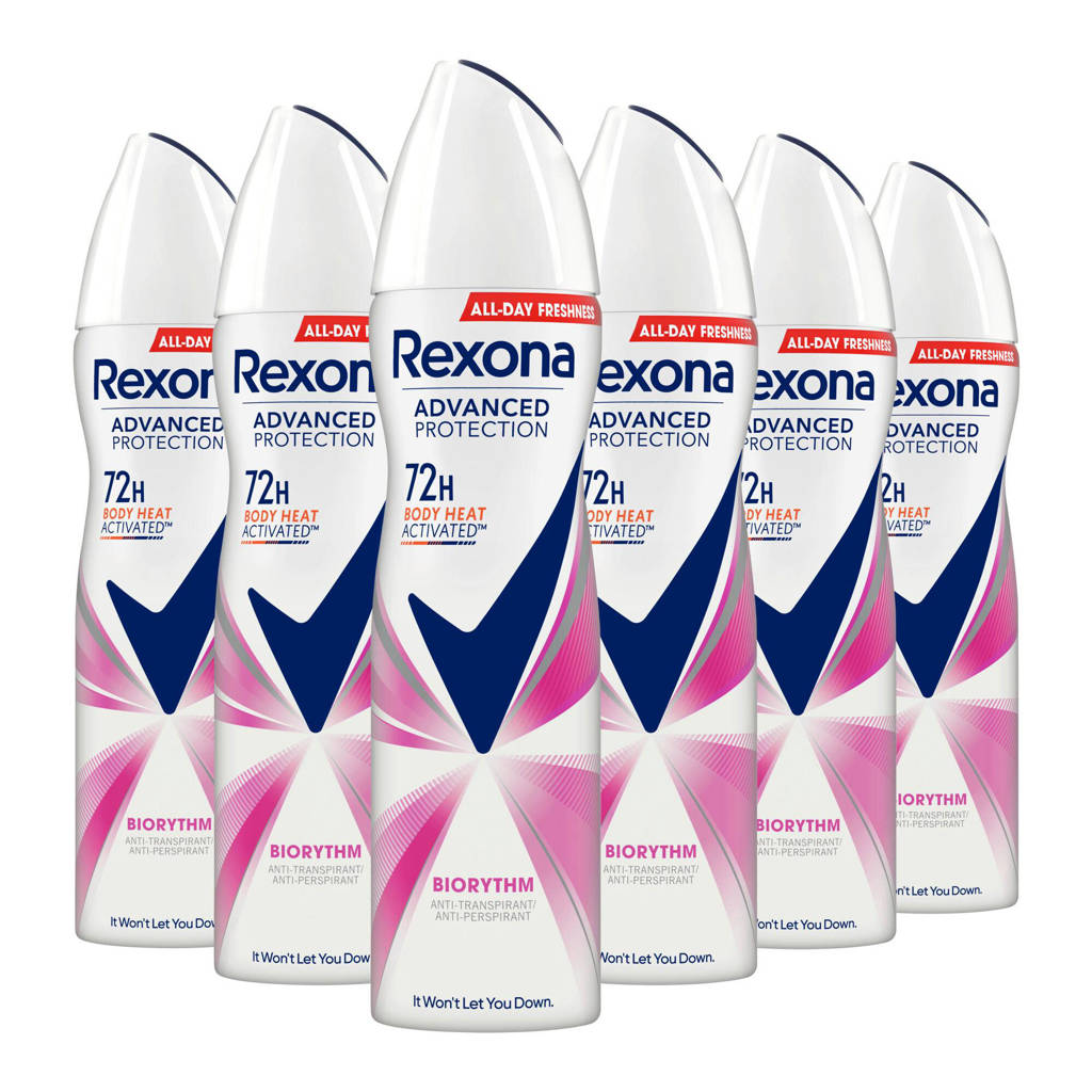 Doet wat het moet doenBiorythm anti-transpirant spray - 6 x 150 ml