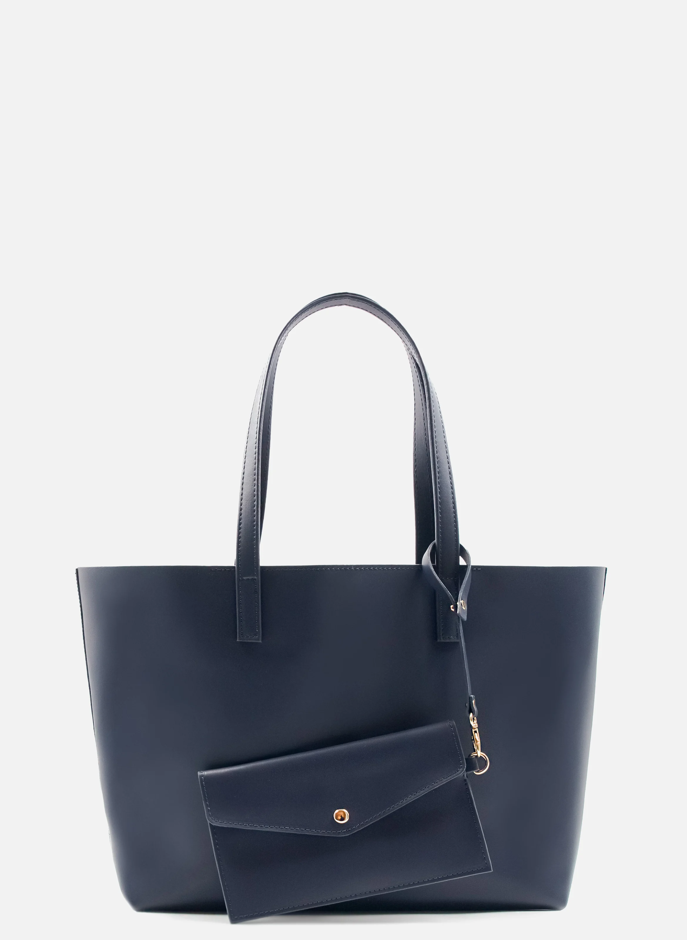 Sac cabas cuir lisse | Bleu