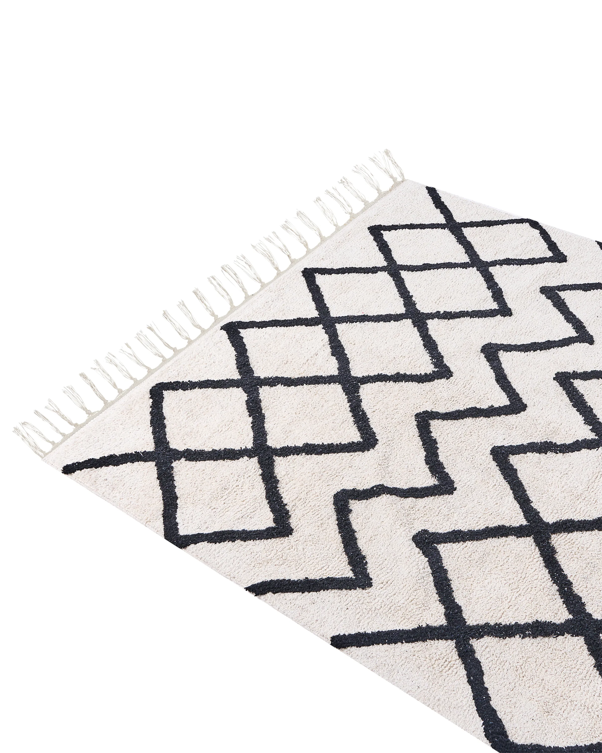 Vloerkleed ELDES Beige 160 x 230 cm Katoen