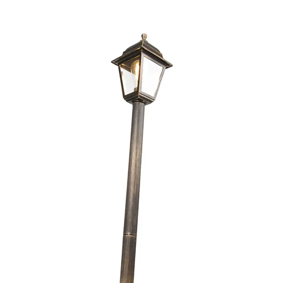 Qazqa staande buitenlampen capital goudkleurig e27