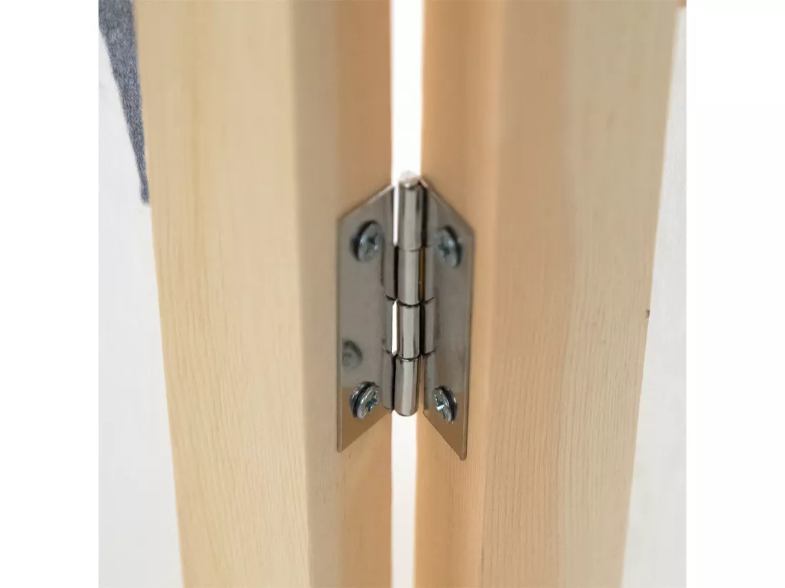 PARAVENT Asie Papier de riz avec motif de bambou blanc-brun clair