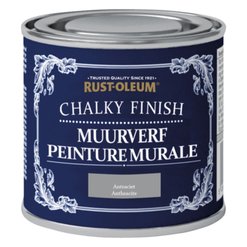 Rust-oleum chalky finish muurverf antraciet kleurtester 125 ml