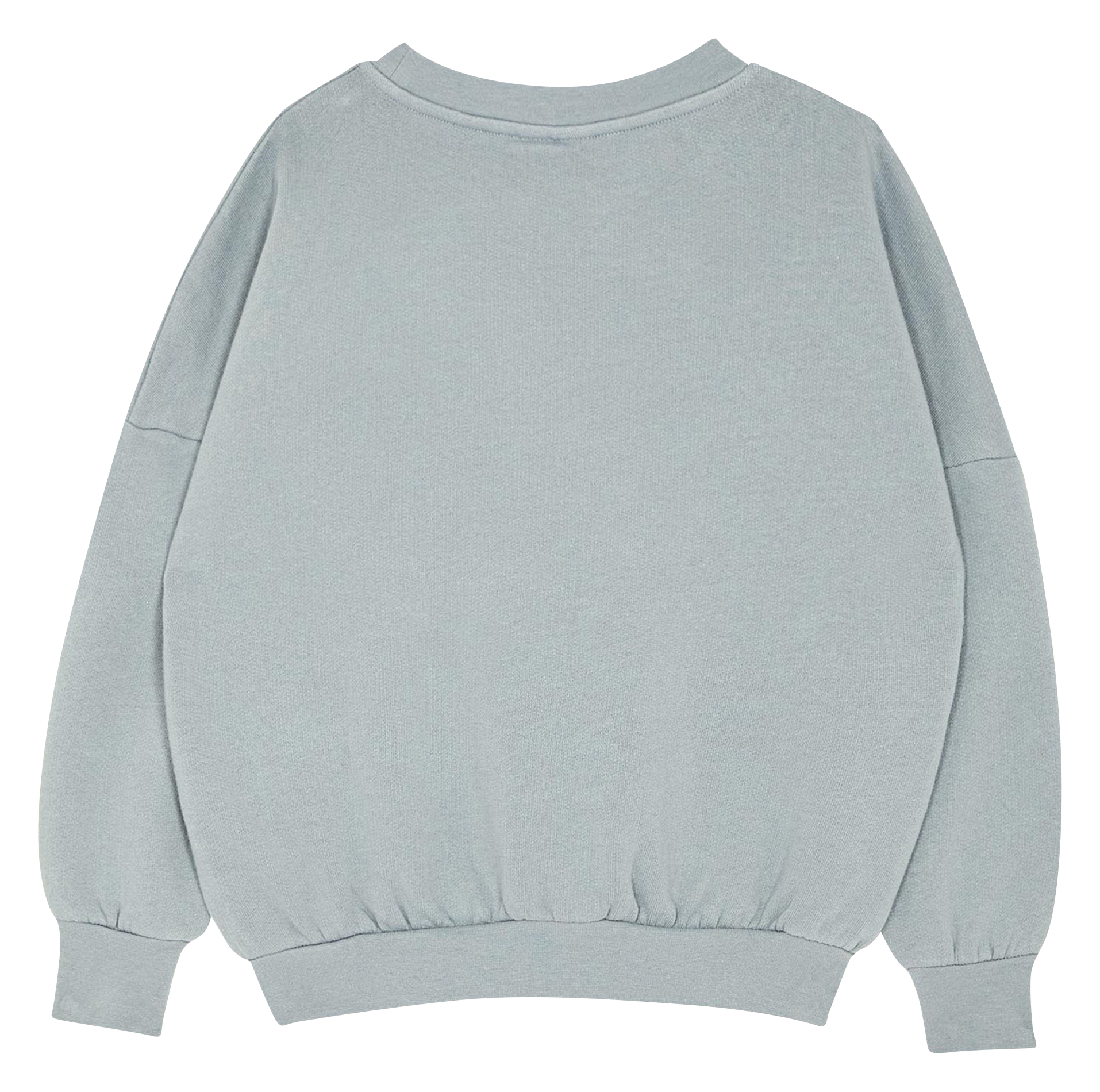 Sweat col rond imprimé en coton| Bleu