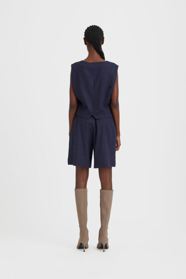 Gestuz LizaGZ linen HW shorts Seaborne