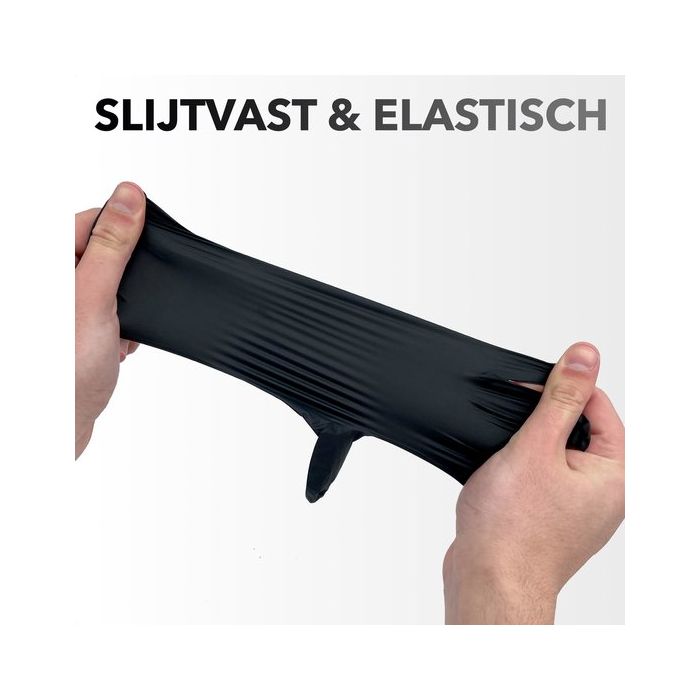1000st Handschoenen soft nitril Medium ongepoederd zwart
