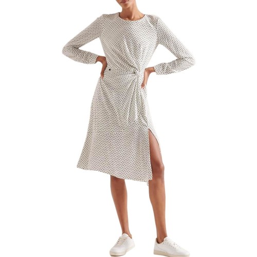 Superdry - LS ECOVERO TWIST DRESS Blanco