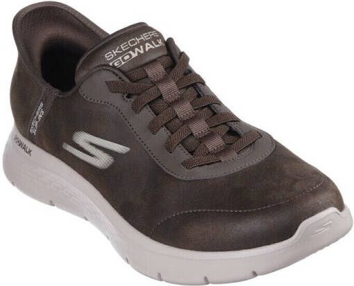 Skechers Go Walk Flex Smooth Motion Heren Instappers Bruin