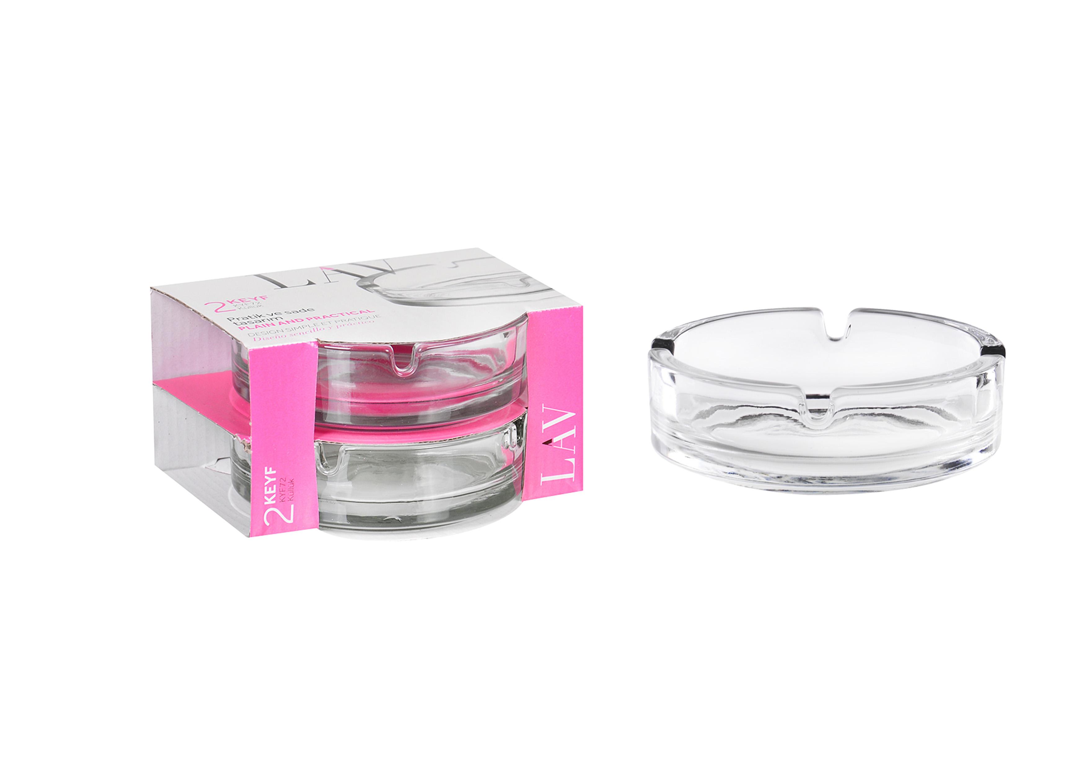 2 CENDRIERS VERRE 10.6CM