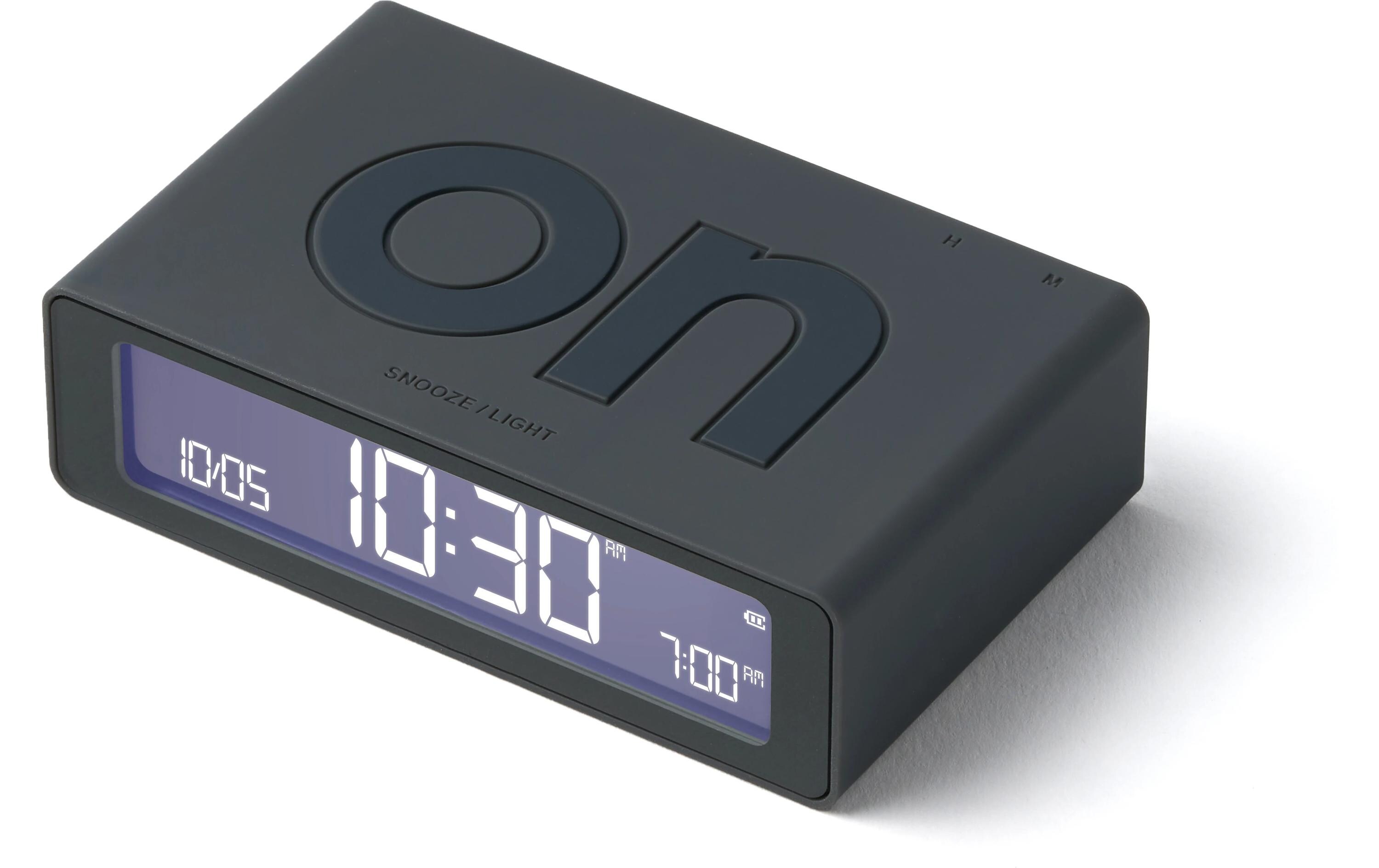 Digitalwecker Flip Mini AnthrazitMini LCD-Wecker mit Umkehrfunktion (On/Off)